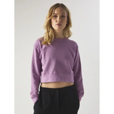 Felpa personalizzabile Rock and Roll cropped in cotone pettinato