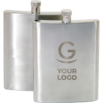 Fiaschetta personalizzabile acciaio inox compatta