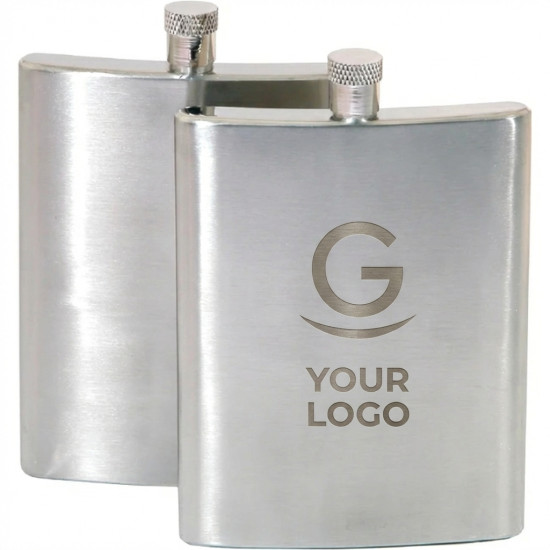 Fiaschetta personalizzabile acciaio inox compatta