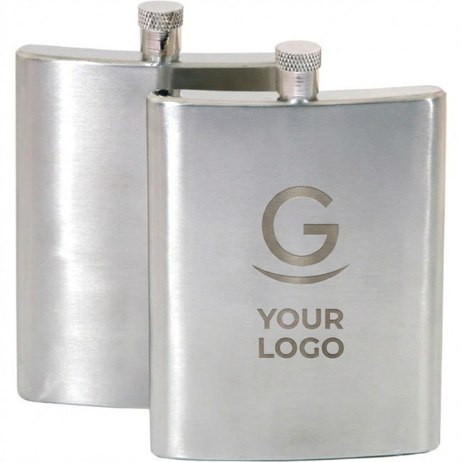 Fiaschetta personalizzabile acciaio inox compatta