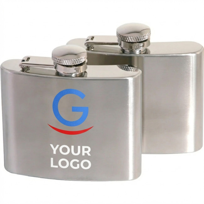 Fiaschetta personalizzabile in acciaio inox 5 oz con coperchio ermetico