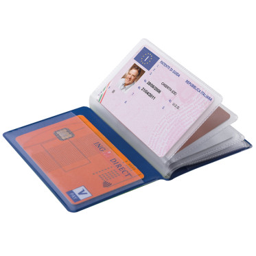 FIDELITY portacards personalizzabile con 6 tasche per organizzazione documenti