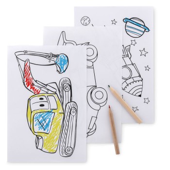Gadget per bambini personalizzati con logo - FOLDER2 GO - Set per colorare