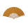 Ventaglio personalizzabile in tessuto poliestere 190T con stecche in legno