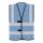 Gilet personalizzabile Korntex con quattro fasce riflettenti arancione
