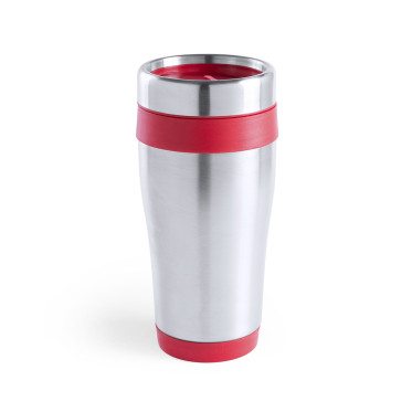 Bicchiere personalizzabile in acciaio inox 450 ml con coperchio dosatore