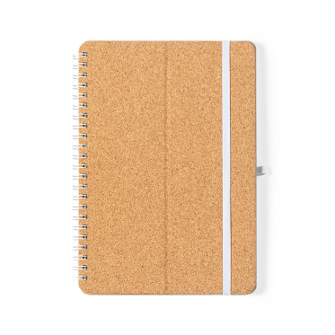 Quaderno ad anelli personalizzabile copertina rigida sughero naturale supporto fibra grano