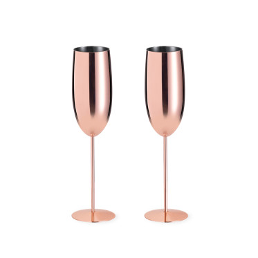 Set di bicchieri personalizzabili in acciaio rame galvanizzato 270 ml