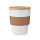Bicchiere personalizzato monostrato con guaina in sughero e coperchio bambù