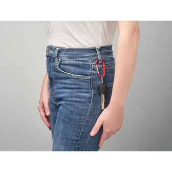 Portachiavi personalizzato con logo - gadget portachiavi aziendale - GANCHO - Moschettone in alluminio.