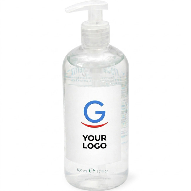 Gel Igienizzanti personalizzati con logo - Gel lavamani igienizzante personalizzabile 500 ml con alcol 61,5%