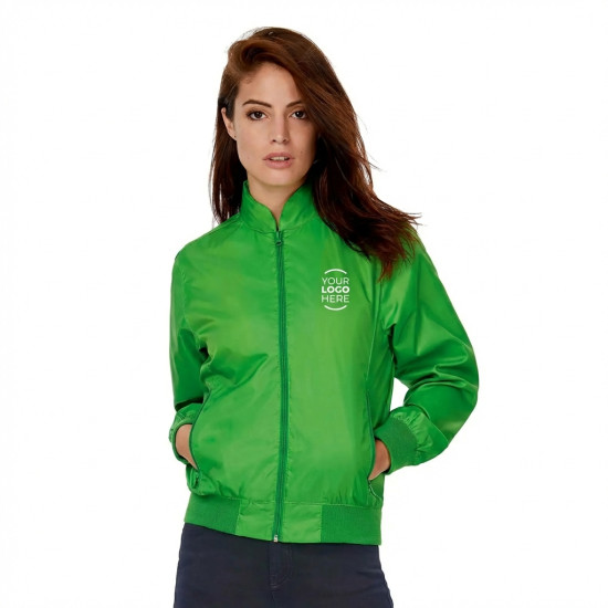 Giacca antivento personalizzabile B&C Collection con cappuccio e tasche zip