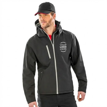 Giacca antivento softshell impermeabile Result con cappuccio regolabile