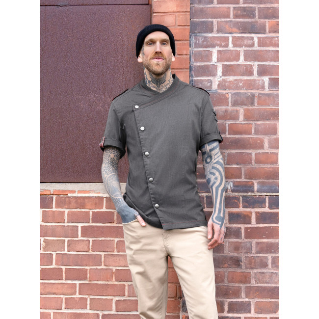 Giacca da cuoco da uomo denim a maniche corte ROCK CHEF®-Stage2
