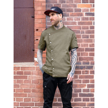 Giacca da cuoco da uomo denim a maniche corte ROCK CHEF®-Stage2