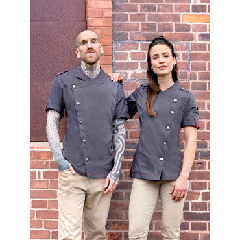 Giacca da cuoco da uomo denim a maniche corte ROCK CHEF®-Stage2