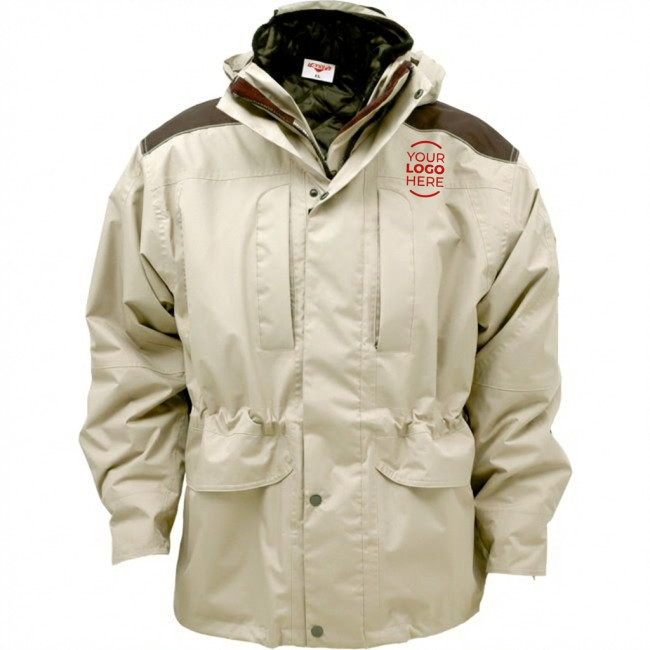 Giacca imbottita personalizzabile idrorepellente con cappuccio regolabile