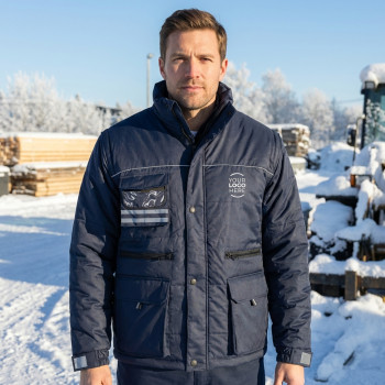 Giacca personalizzabile impermeabile con maniche asportabili e cappuccio estraibile