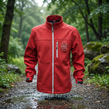 Giacca personalizzabile tessuto tecnico resistente all’acqua collo alto imbottito