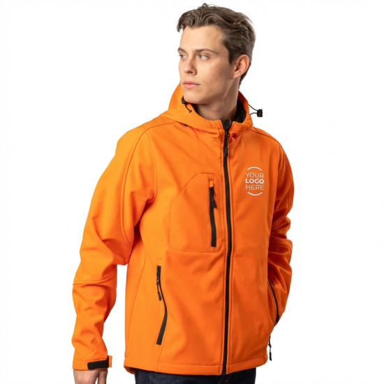 Giacca softshell Black Spider con cappuccio e micropile isolamento