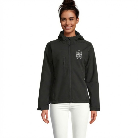Giacca softshell donna con membrana impermeabile e vestibilità regolabile