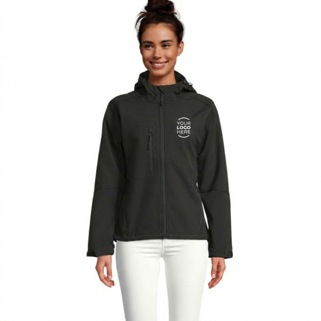 Giacca softshell donna con membrana impermeabile e vestibilità regolabile