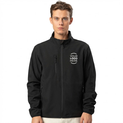 Giacca softshell personalizzabile Black Spider antivento antipioggia