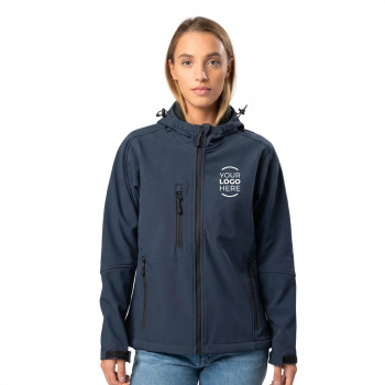 Giacca softshell personalizzabile Black Spider con cappuccio regolabile impermeabile