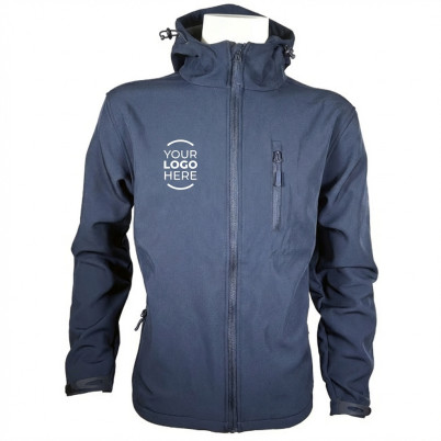 Giacca softshell personalizzabile con cappuccio e tasche con zip