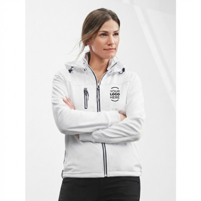 Giacca softshell personalizzabile daiber con cappuccio removibile e membrana TPU