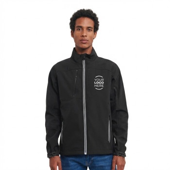 Giacca Softshell personalizzabile Russell con Pannelli Hydroshell e Fodera Traspirante