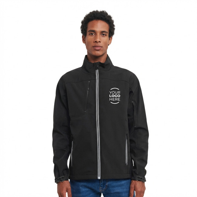 Giacca Softshell personalizzabile Russell con Pannelli Hydroshell e Fodera Traspirante