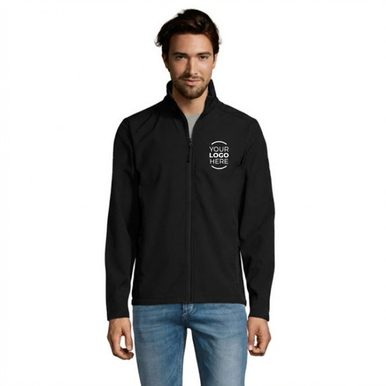 Giacca softshell personalizzabile uomo tessuto 2 strati pile imbottito