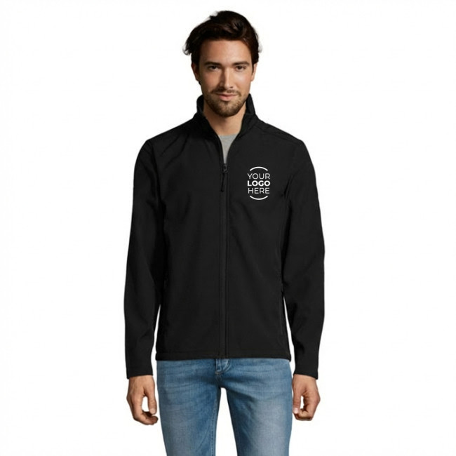 Giacca softshell personalizzabile uomo tessuto 2 strati pile imbottito