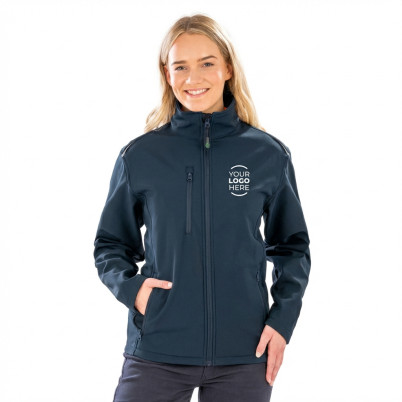 Giacca softshell personalizzata Result antivento idrorepellente riciclata