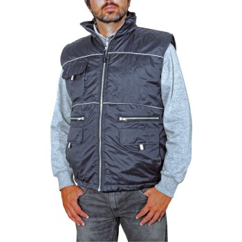 Gilet antipioggia e antivento zip interna multitasche