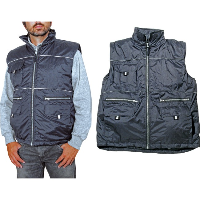 JRC Gilet HOLLAND Smanicato Multitasche Imbottito Impermeabile Foderato Uomo
