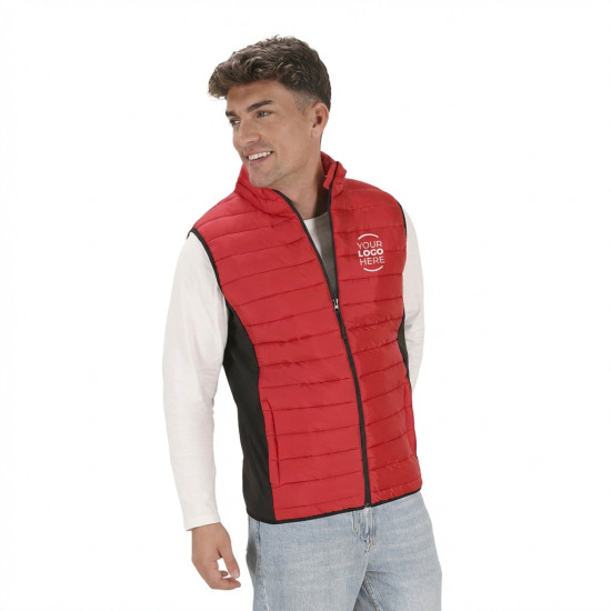 Gilet antivento personalizzabile soft shell con interno imbottito nero
