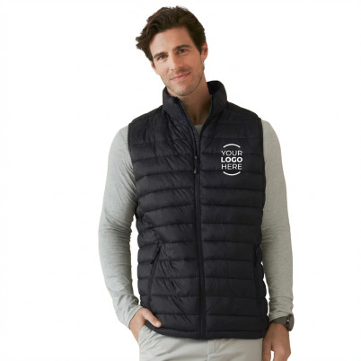 Gilet imbottito personalizzabile Stedman con colletto antivento e tasche zip