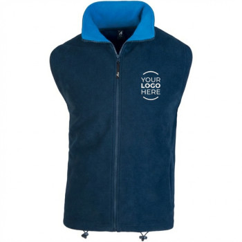 Gilet personalizzato - Gilet in pile con collo a lupetto e zip removibile tasche laterali