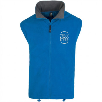 Gilet personalizzato - Gilet in pile con collo a lupetto e zip removibile tasche laterali