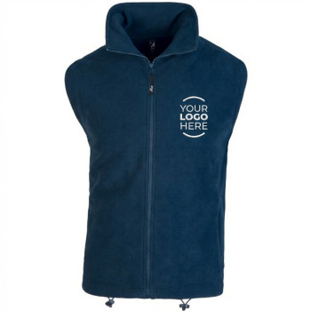 Gilet personalizzato - Gilet in pile con collo a lupetto e zip removibile tasche laterali