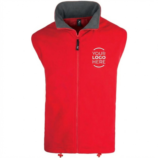 Gilet personalizzato - Gilet in pile con collo a lupetto e zip removibile tasche laterali