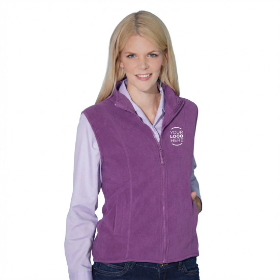 Gilet leggero personalizzato Daiber in microfleece con tasche frontali