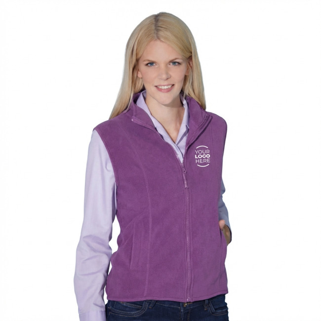 Gilet leggero personalizzato Daiber in microfleece con tasche frontali