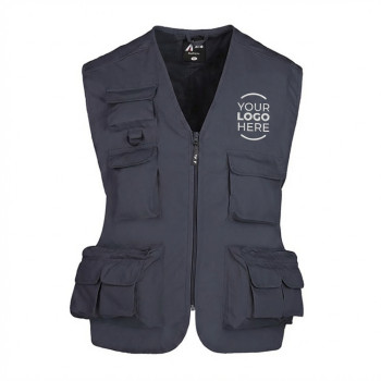 Gilet personalizzato - Gilet multiplo personalizzato in policotton con doppia tasca e gancio portachiavi