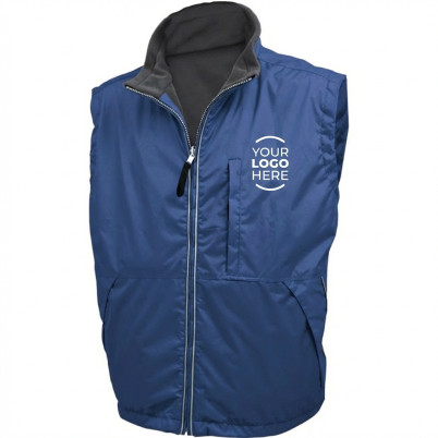 Gilet personalizzabile antivento con zip e tasche laterali ergonomico