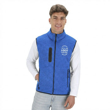 Gilet personalizzato - Gilet personalizzabile bicolore in pile spesso con zip e tasche funzionali