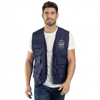 Gilet personalizzato - Gilet personalizzabile cotone poliestere tasche grandi e zip