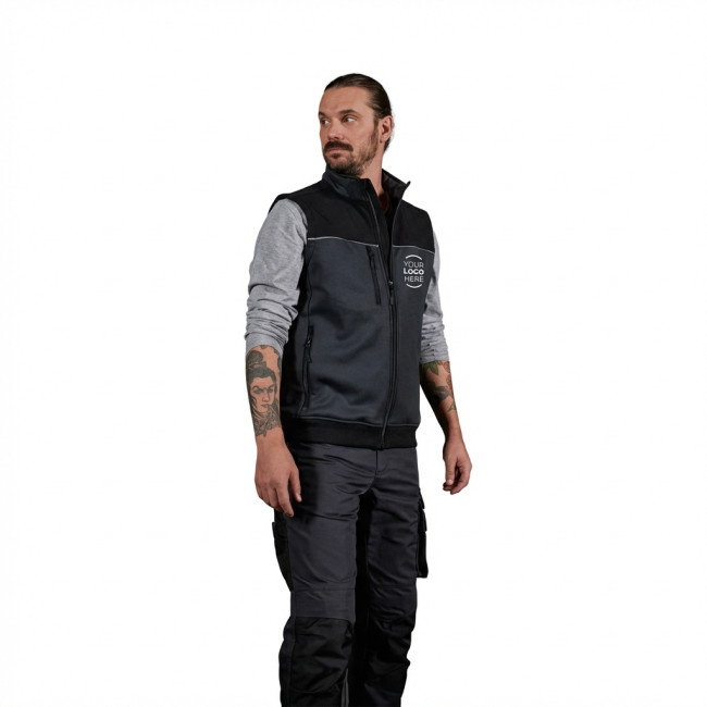 Gilet personalizzabile daiber softshell imbottitura sherpa riflettente